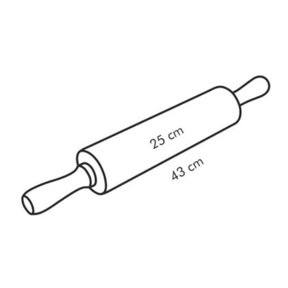 Tescoma Wooden rolling pin DELÍCIA 25 cm, ¤ 6 cm