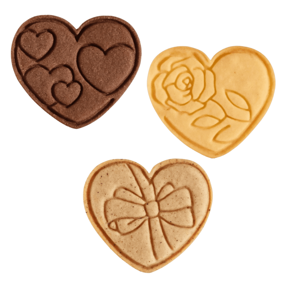 Tescoma Cookie cutters with stamp DELÍCIA, 3 pcs, hearts