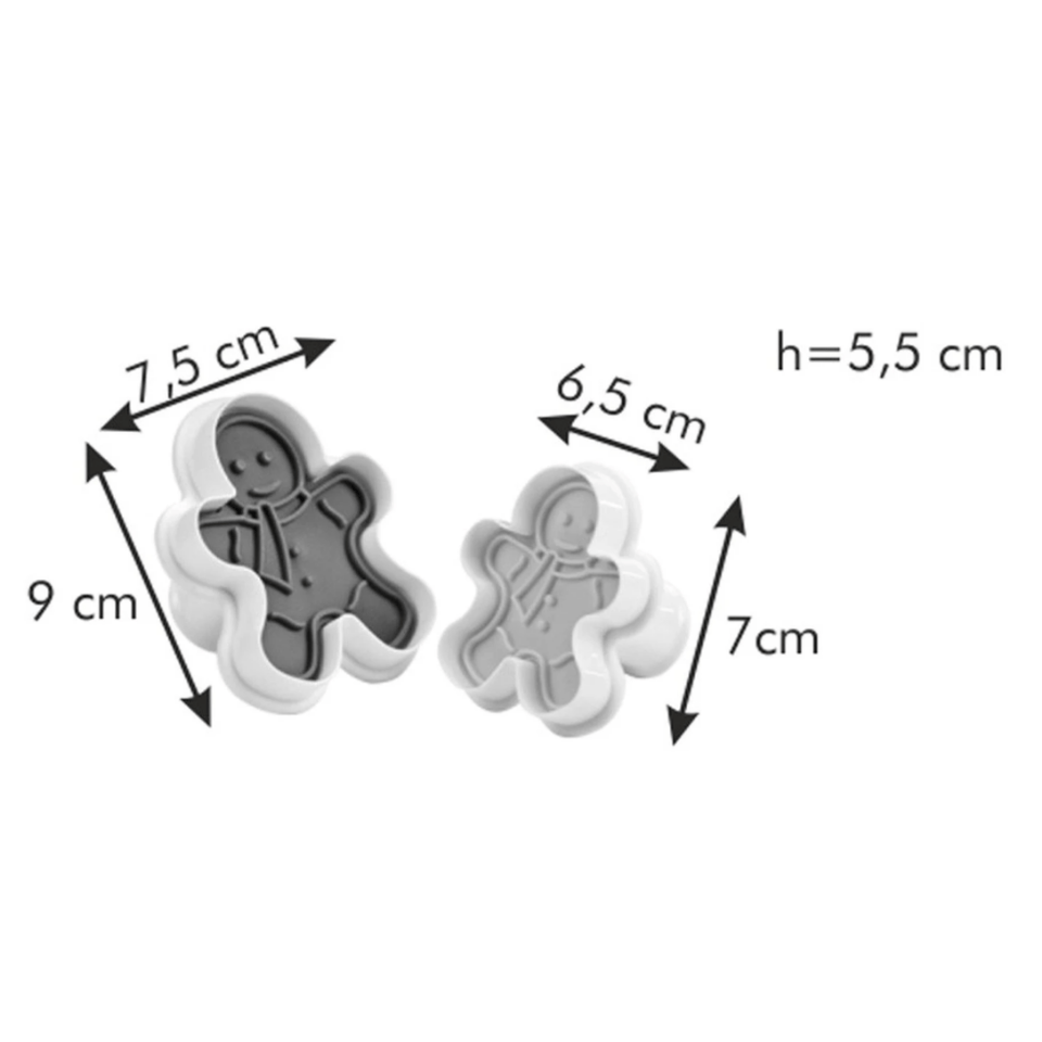 Tescoma Cookie cutters with stamp DELÍCIA, 2 pcs, figures Product code 630858.00 Product line: DELÍCIA