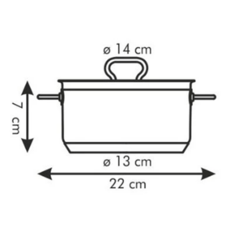 Tescoma Casserole HOME PROFI w.cover ¤ 14 cm,1.0 l