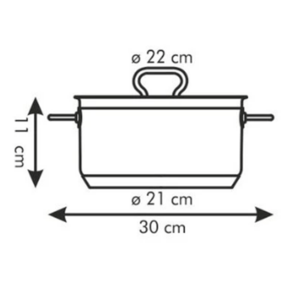 Tescoma Casserole HOME PROFI w.cover¤22 cm,4.0 l