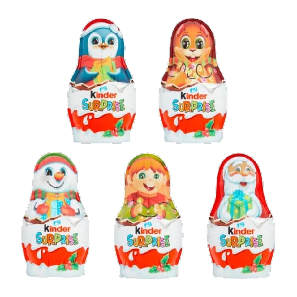 Kinder Surprise Christmas Chocolate Figure with Toy (Assorted Designs)