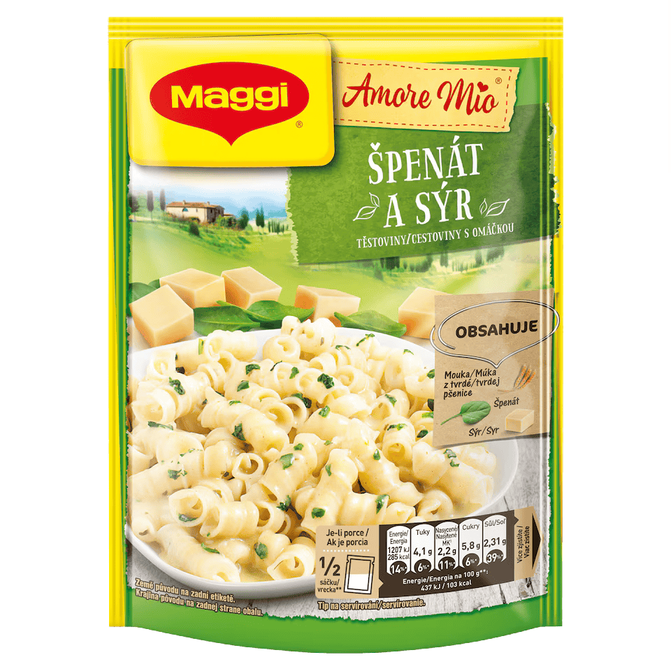 MAGGI Amore Mio Spinach & Cheese Pasta 152g | Czechia Food