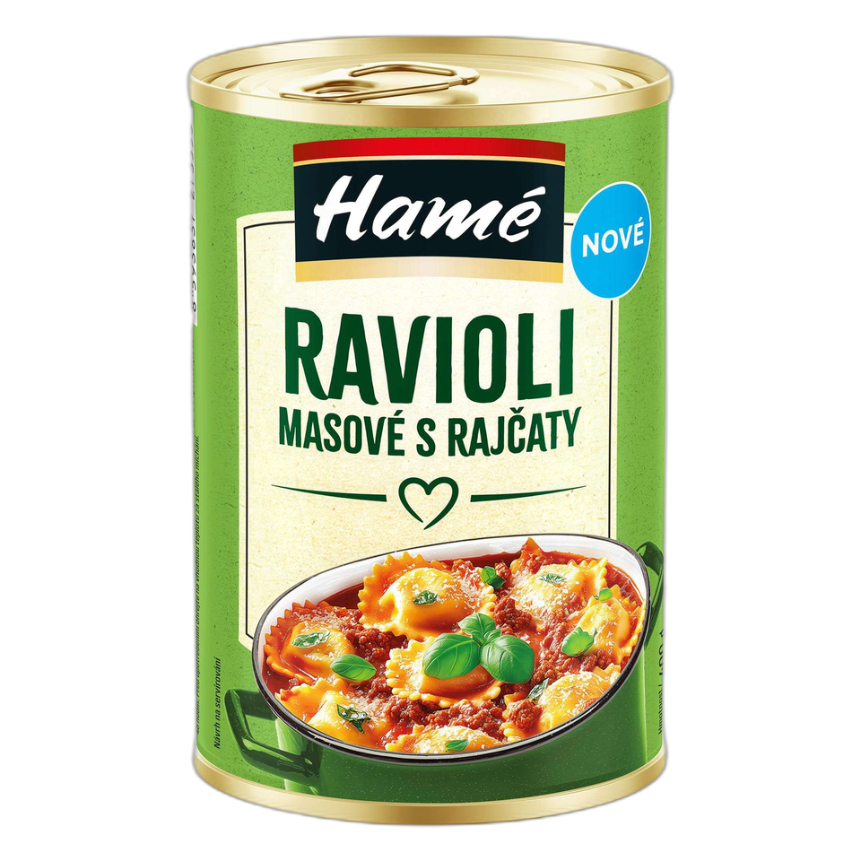 Hamé Meat Ravioli in Tomato Sauce