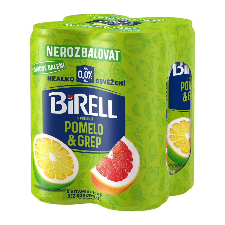 Birell Pomelo & Grapefruit Non-Alcoholic Radler 4-Pack Cans