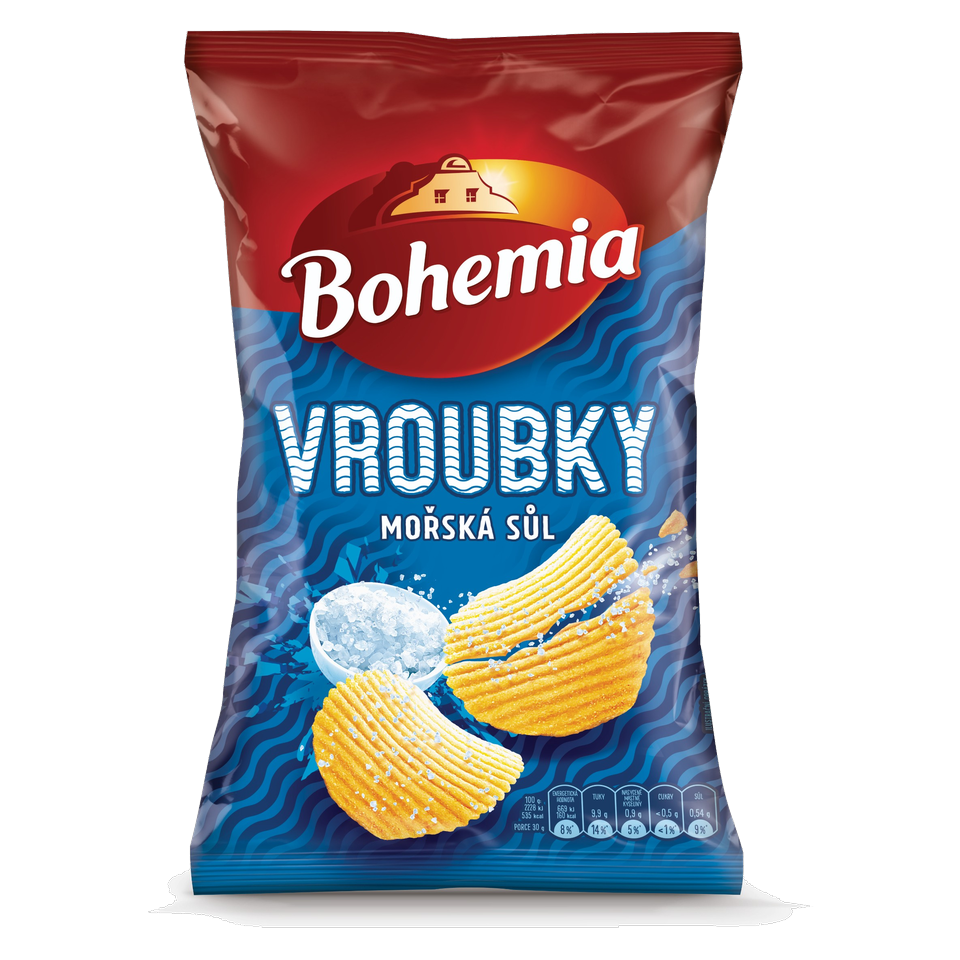 Bohemia Vroubky Ridged Chips Sea Salt 120g