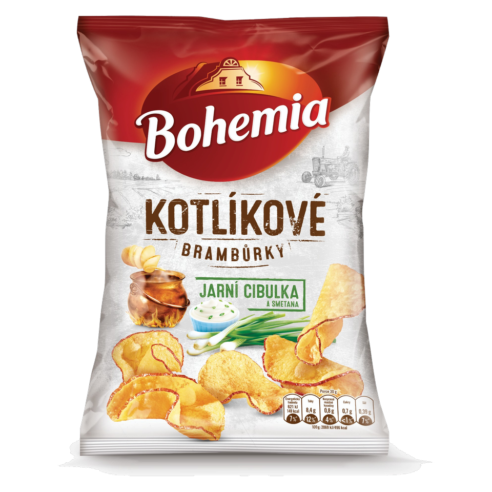 Bohemia Kettle Chips Spring Onion and Sour Cream