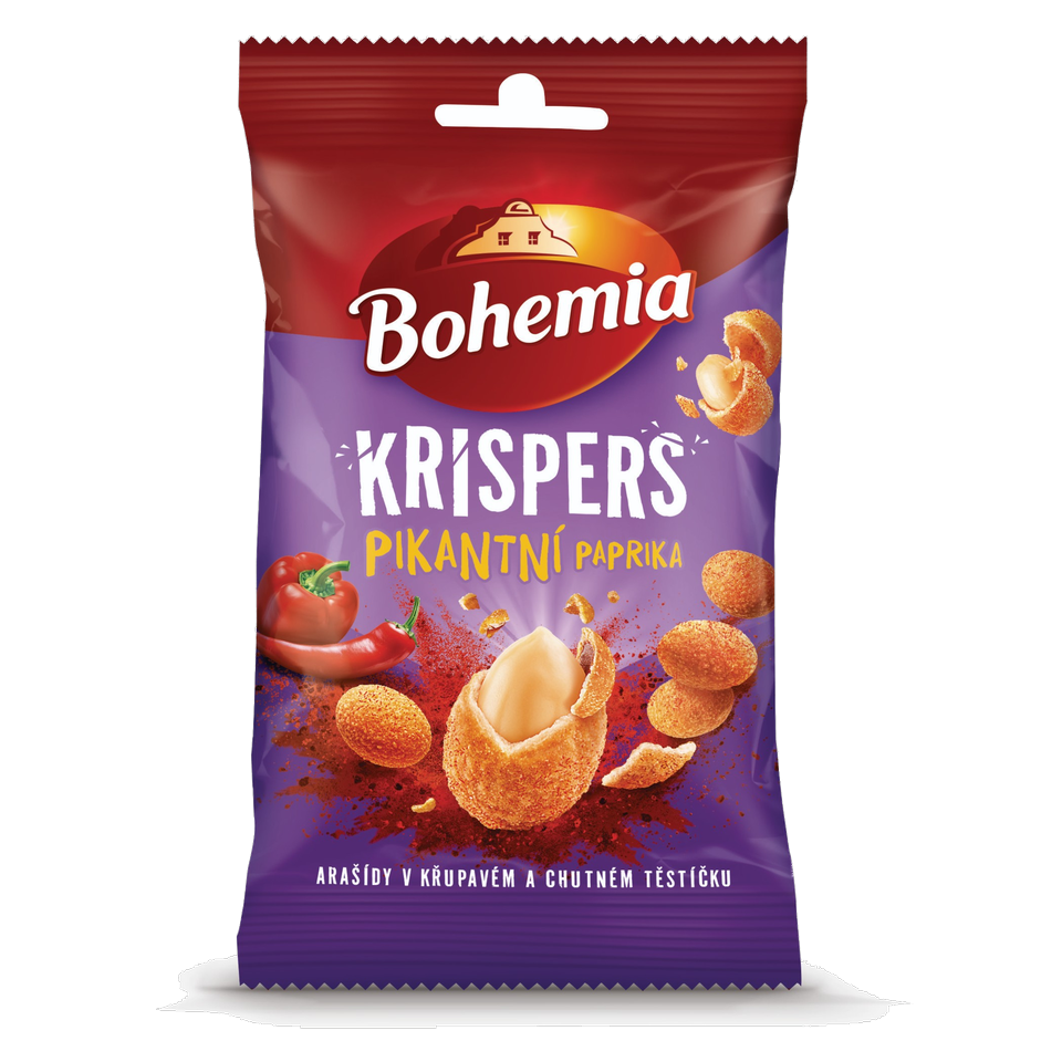 Bohemia Krispers Hot Paprika Peanuts 60g