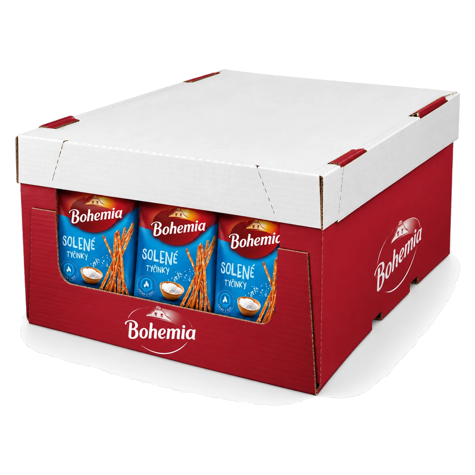 Bohemia Salted Sticks 160g Box of 24 pcs