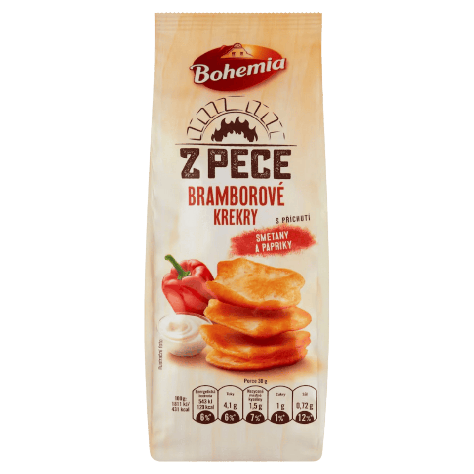 Bohemia Z Pece Potato Crackers with Sour Cream & Paprika