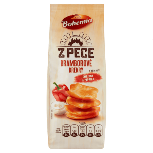 Bohemia Z Pece Kartoffelcracker mit Sauerrahm und Paprika