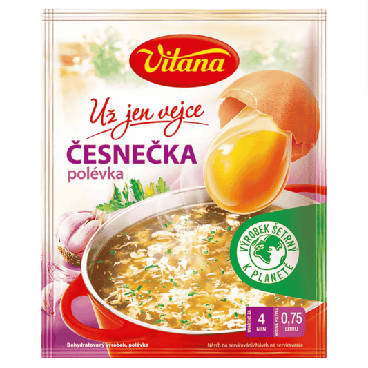 Vitana Knoblauchsuppe, einfach Ei hinzufügen
