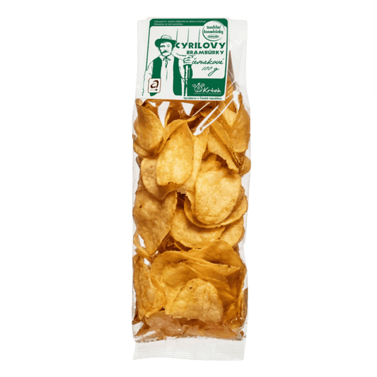 Knusprige Kartoffelchips mit Cyrilovy-Knoblauch