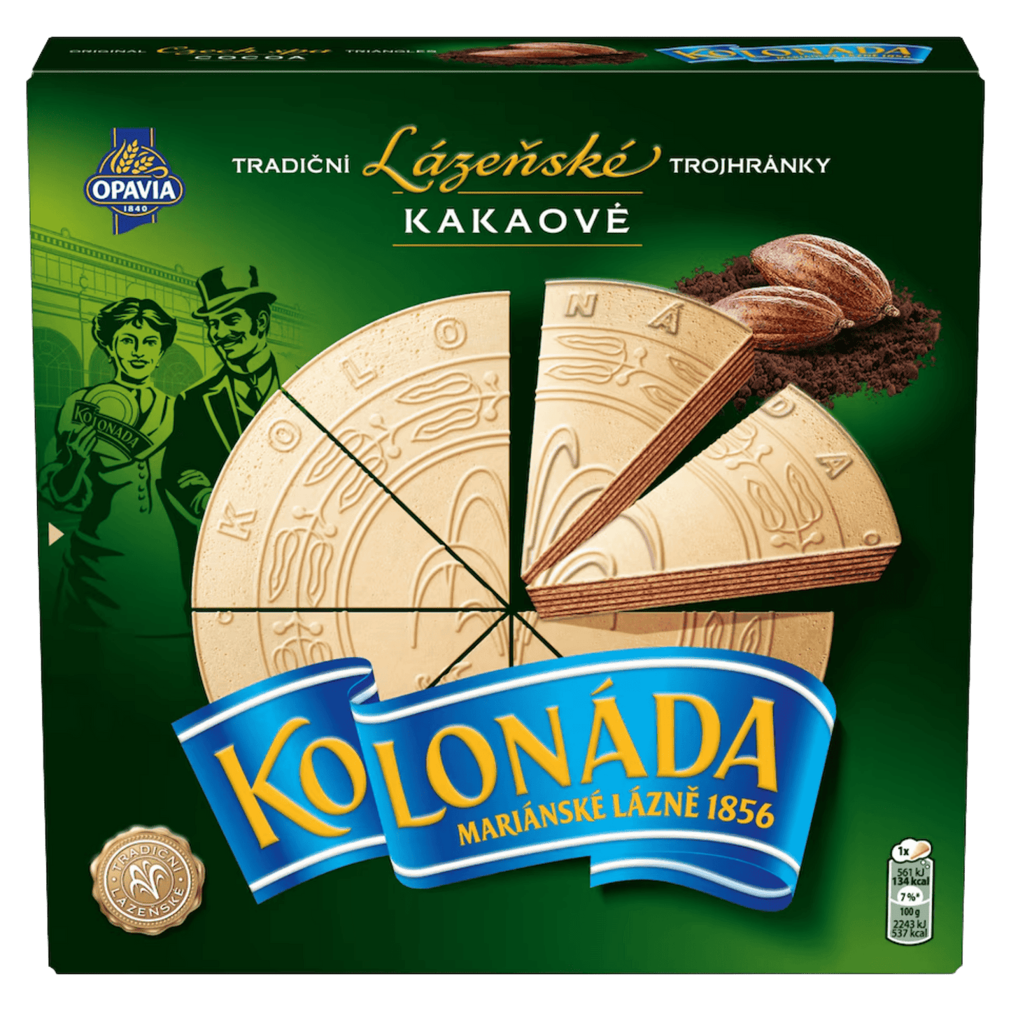 Opavia Kolonada Triangles Wafers – Cocoa