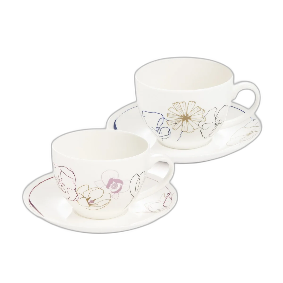 Tasse avec soucoupe Tescoma myCOFFEE, 2 pcs, Blossoms