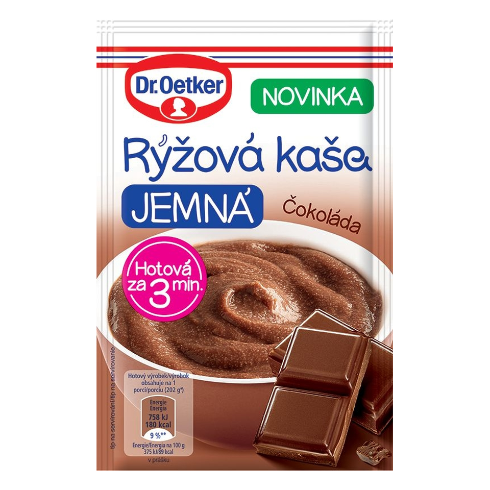 Dr. Oetker Smooth Rice Porridge Chocolate 52 g