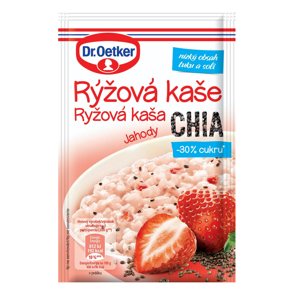 Dr. Oetker Rice Porridge Strawberry & Chia 50 g