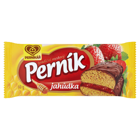 Pernikar Traditioneller Honiglebkuchen mit Erdbeeren