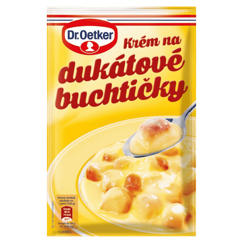 Dr.Oetker Sahne auf Dukatenbrötchen