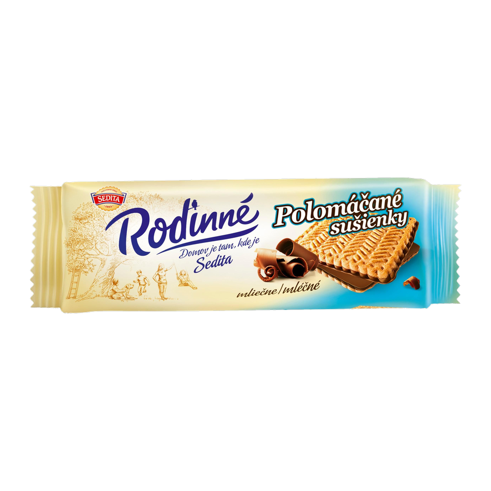 Sedita Rodinné Sušenky Polomáčené v Mléčno-Kakaové Polevě