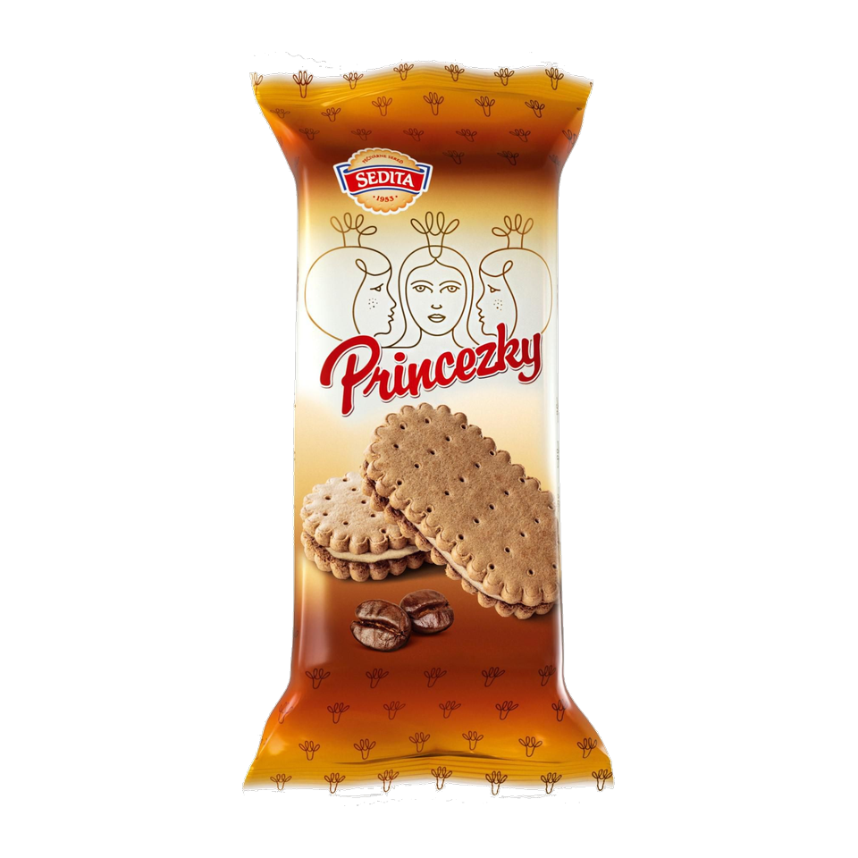 Sedita Princezky Sušenky s Kávovou Krémovou Náplní