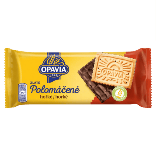 Opavia Zlate Polomacene Halb in dunkle Schokolade getaucht