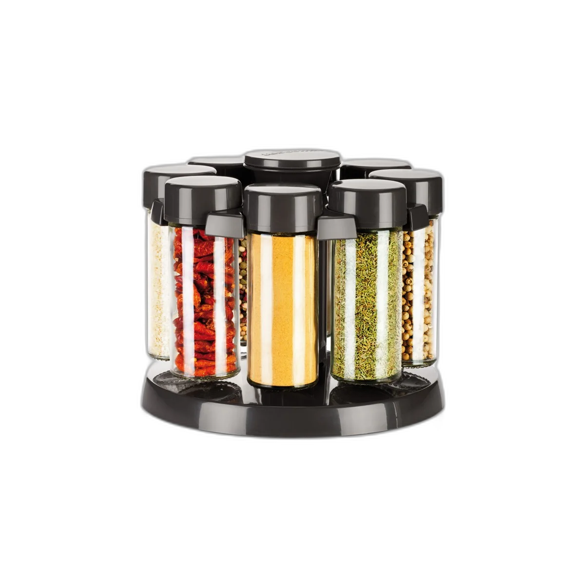 Tescoma Spice jars rot.stand SEASON 8pcs,anthr