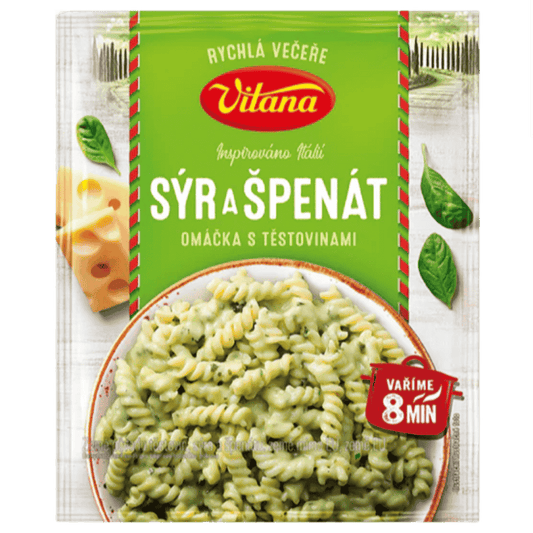 Vitana Käse-Spinat-Sauce mit Pasta