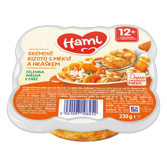 Hami Creamy Risotto with Carrot & Peas Toddler Meal