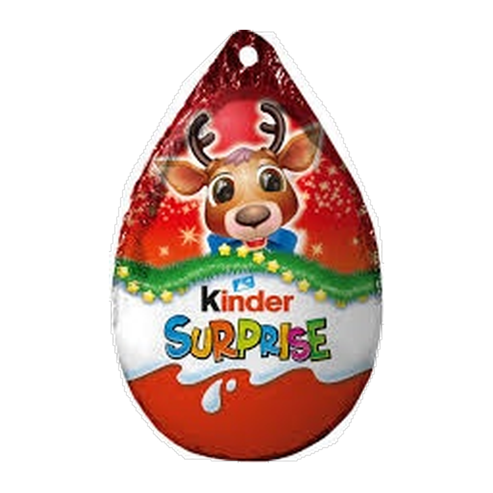 Kinder Surprise Christmas Egg with Toy 20 g reindeer design