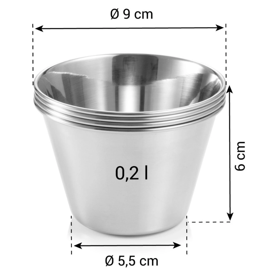 Tescoma Edelstahl Panna Cotta Tassen GrandCHEF, 4 Stück