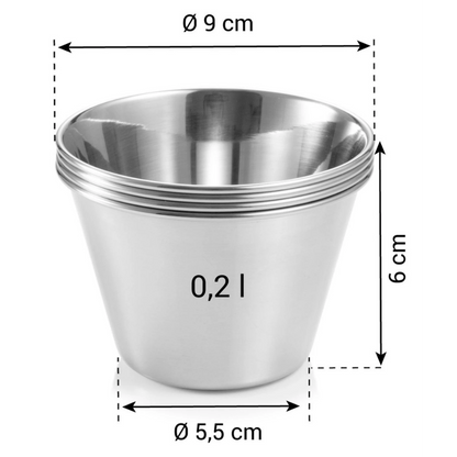 Tescoma Edelstahl Panna Cotta Tassen GrandCHEF, 4 Stück