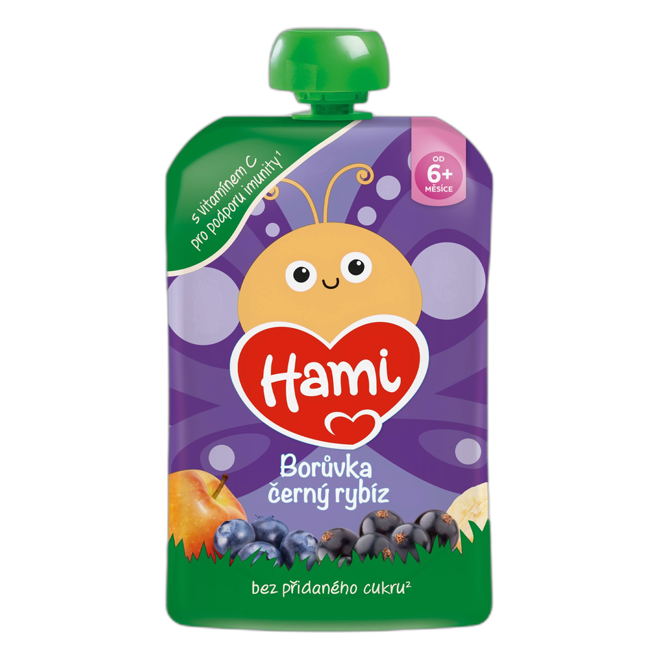 Hami Apple, Banana, Blackcurrant & Blueberry Fruit Pouch