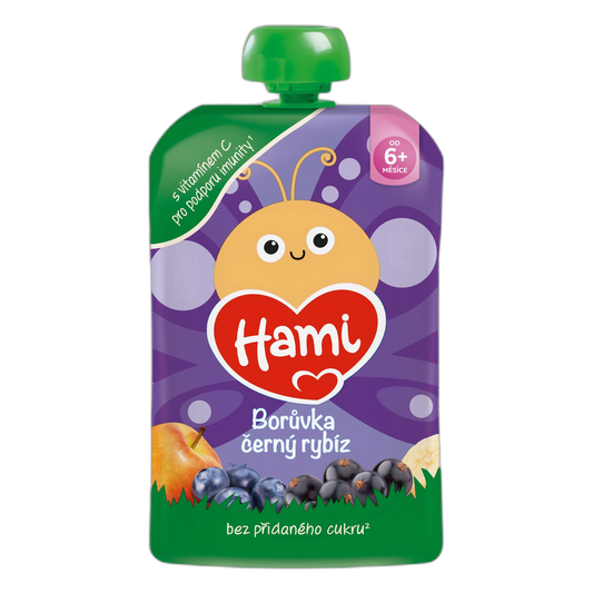 Hami Apple, Banana, Blackcurrant & Blueberry Fruit Pouch
