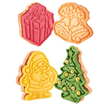 Tescoma Cookie cutters with stamp DELÍCIA, 4 pcs, Christmas
