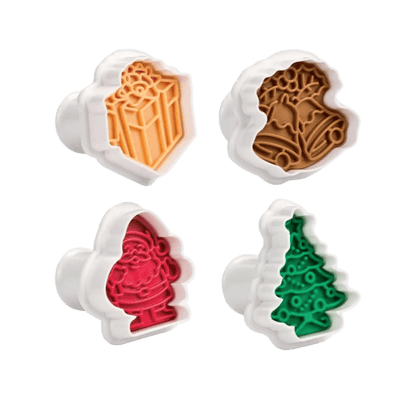 Tescoma Cookie cutters with stamp DELÍCIA, 4 pcs, Christmas