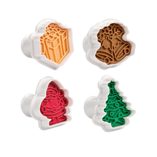 Tescoma Ausstechformen mit Stempel DELÍCIA, 4 Stück, Weihnachten