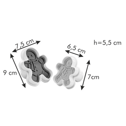 Tescoma Cookie cutters with stamp DELÍCIA, 2 pcs, figures Product code 630858.00 Product line: DELÍCIA