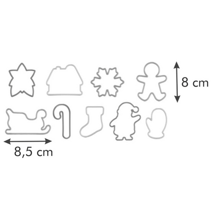 Tescoma Christmas cookie cutters DELÍCIA, 9 pcs