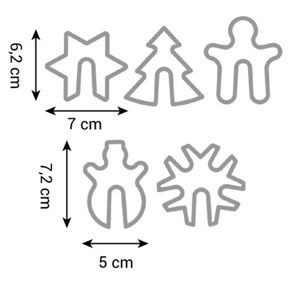 Tescoma Cup rim cookie cutters DELÍCIA, 5 pcs, Christmas