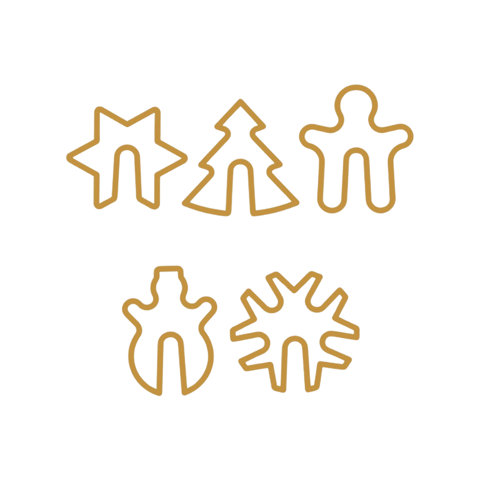 Tescoma Cup rim cookie cutters DELÍCIA, 5 pcs, Christmas