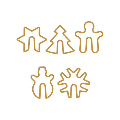 Tescoma Cup rim cookie cutters DELÍCIA, 5 pcs, Christmas