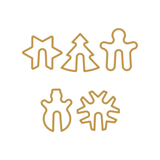 Tescoma Cup rim cookie cutters DELÍCIA, 5 pcs, Christmas