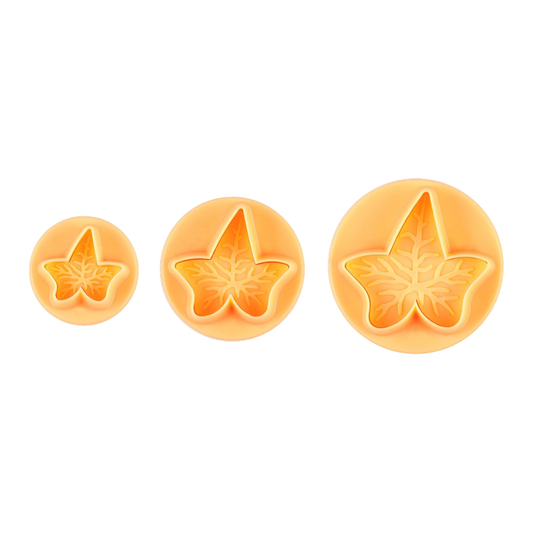 Tescoma Delicia Deco Cookie Cutters with Piston, Ivy Leaves, set of 3