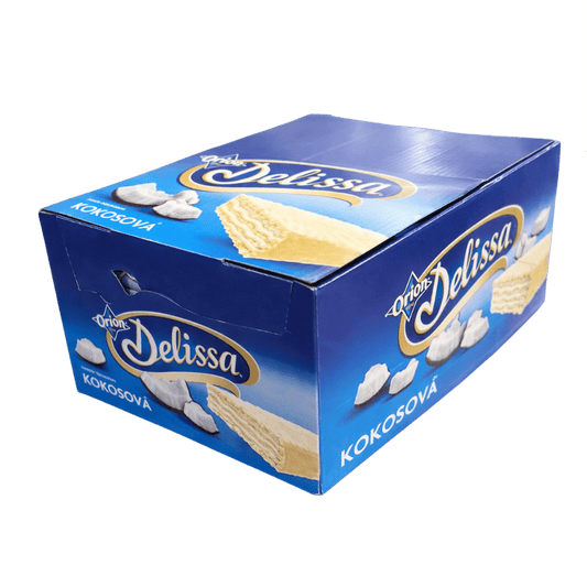 Orion Delissa Galleta de Coco con Cobertura Blanca - Paquete de 30 pcs