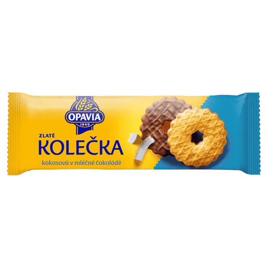 Opavia Zlate Kolecka Coconut Half-Coated