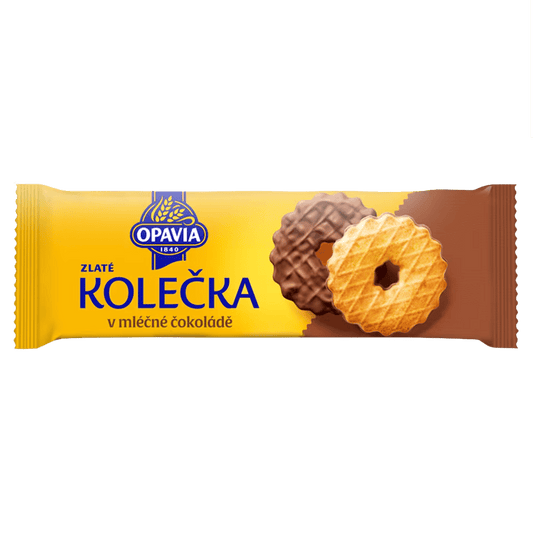 Opavia Zlate Kolecka Butter Half-Coated