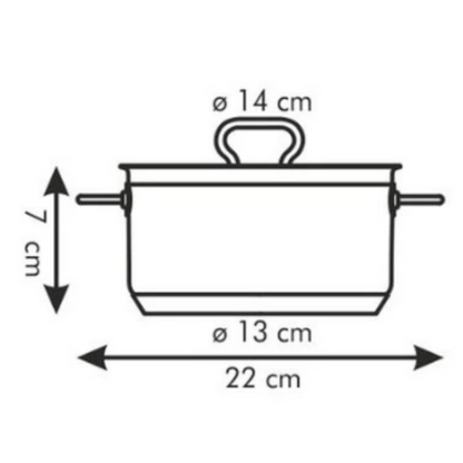Tescoma Casserole HOME PROFI w.cover ¤ 14 cm,1.0 l