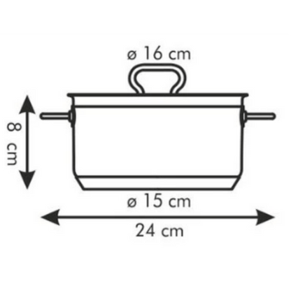 Tescoma Casserole HOME PROFI w.cover¤16 cm,1.5 l
