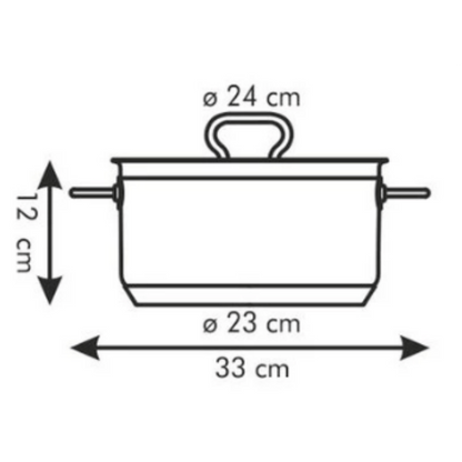 Tescoma Casserole HOME PROFI w.cover ¤ 24 cm,5.0 l